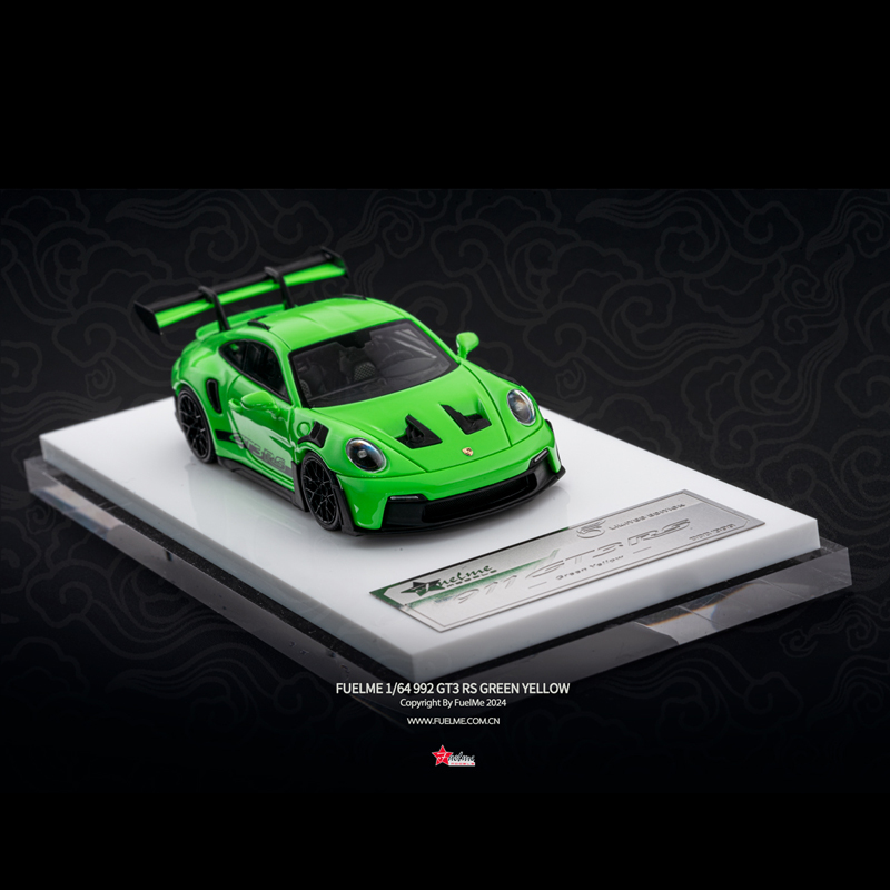 现货FuelMe富美1:64保时捷911 992 GT3 RS苹果绿限量树脂汽车模型 - 图1