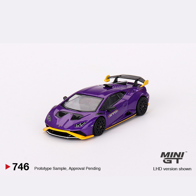 TSM MINI GT 1:64兰博基尼Huracan STO小牛 紫色 合金汽车模型 - 图3