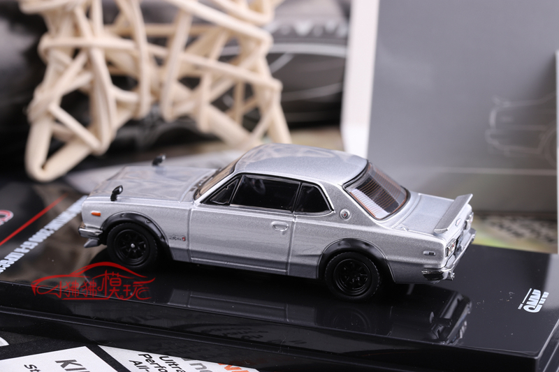 现货INNO 1:64日产GTR尼桑SKYLINE 2000 GT-R KPGC10银色汽车模型-图0