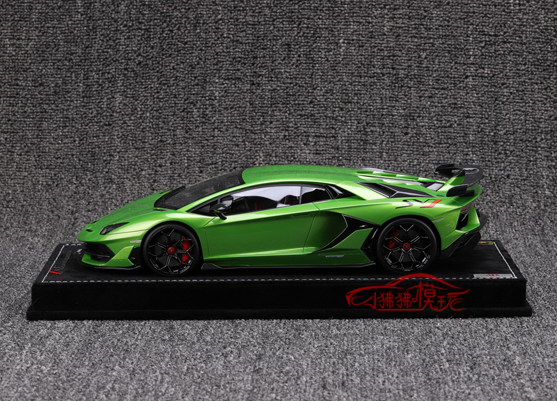 现货MR特注版1:18兰博基尼 Aventador SVJ大牛 绿色 树脂汽车模型 - 图0