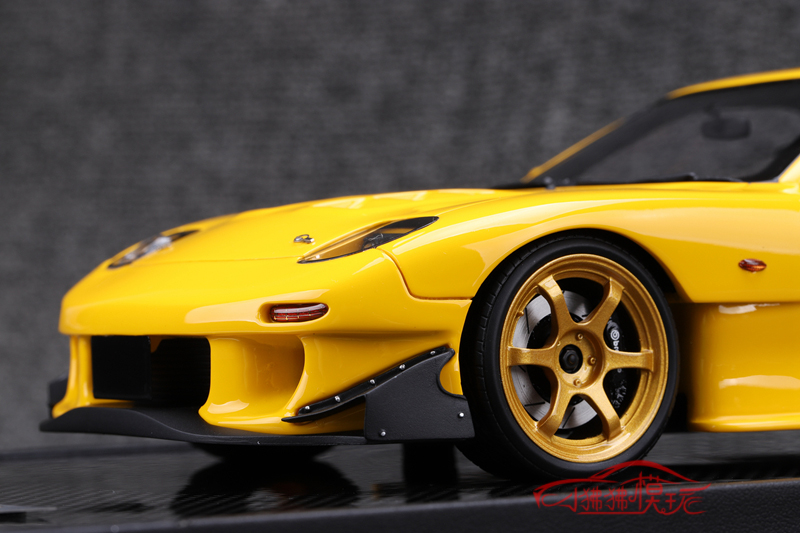 现货PM黄碳盖Polar Master发动机1:18马自达RX-7树脂汽车模型FD3S - 图2