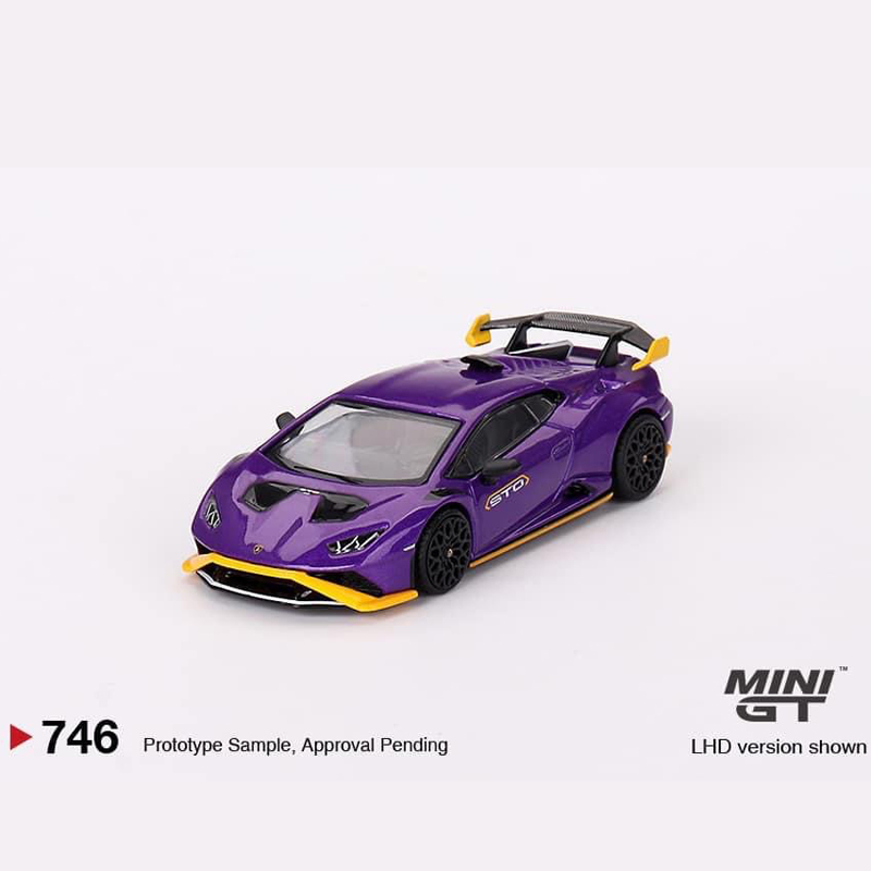 TSM MINI GT 1:64兰博基尼Huracan STO小牛 紫色 合金汽车模型 - 图0