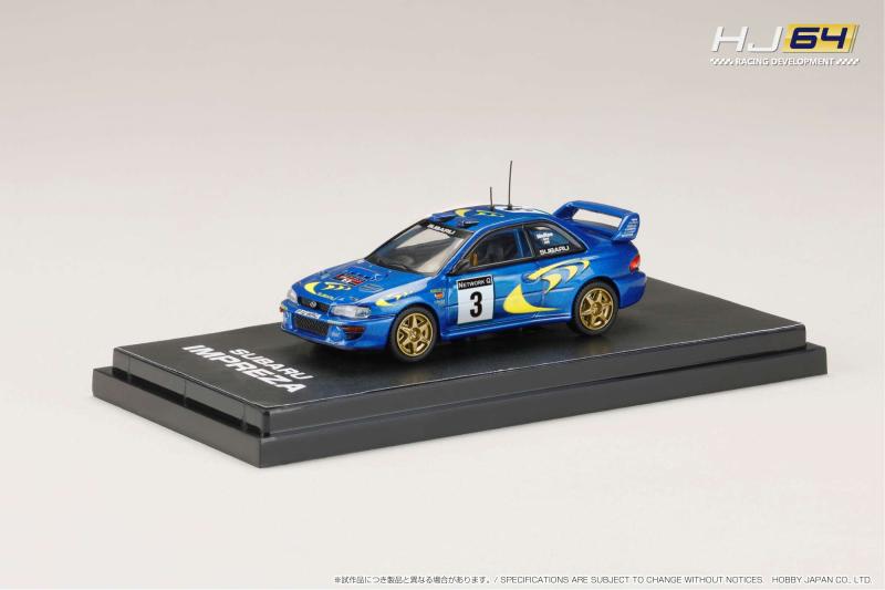 HJ联名IG Hobby JAPAN 1:64斯巴鲁IMPREZA翼豹WRC 3#8#汽车模型-图2