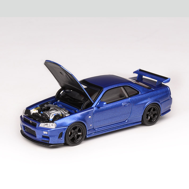 MH开盖Motorhelix 1:64三菱EVO IV本田FL5尼桑GTR R34 R35车模型 - 图1