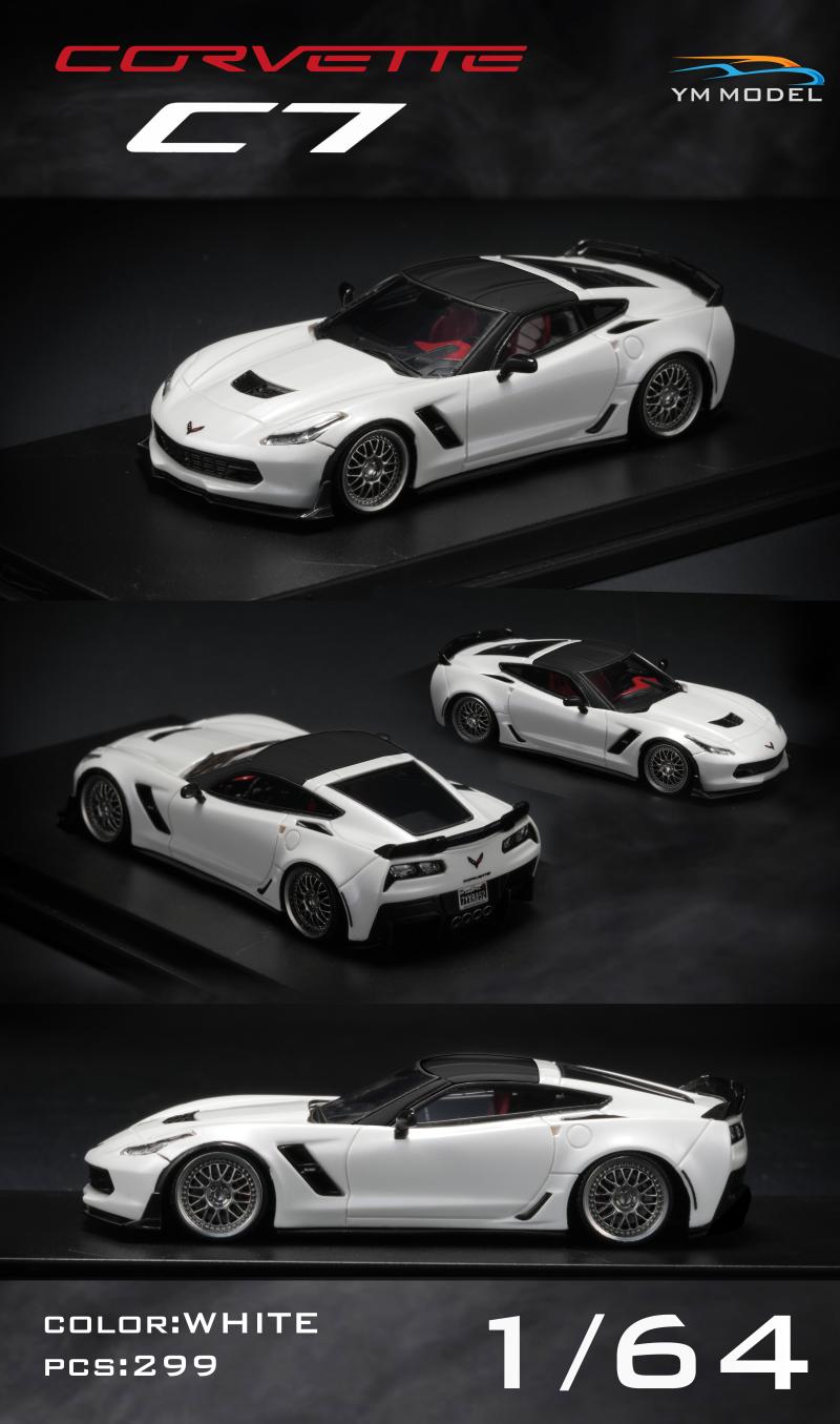 现货YM 1:64雪佛兰 Corvette克尔维特C7改装版Bagged树脂汽车模型 - 图0