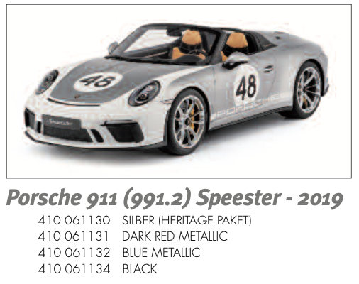 现货MINICHAMPS迷你切1:43保时捷 911 991 SPEEDSTER敞篷汽车模型-图2