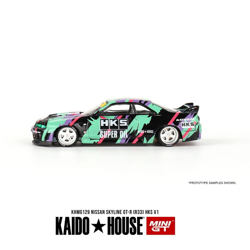 MINI GT 1:64 KAIDO House日产 尼桑GTR R33 HKS V1汽车模型#129 - 图1