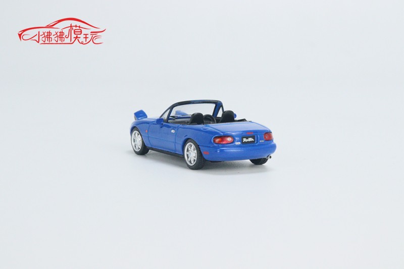 MINI GT蓝色1:64马自达Miata MX5 NA敞篷Eunos Roadster汽车模型-图1