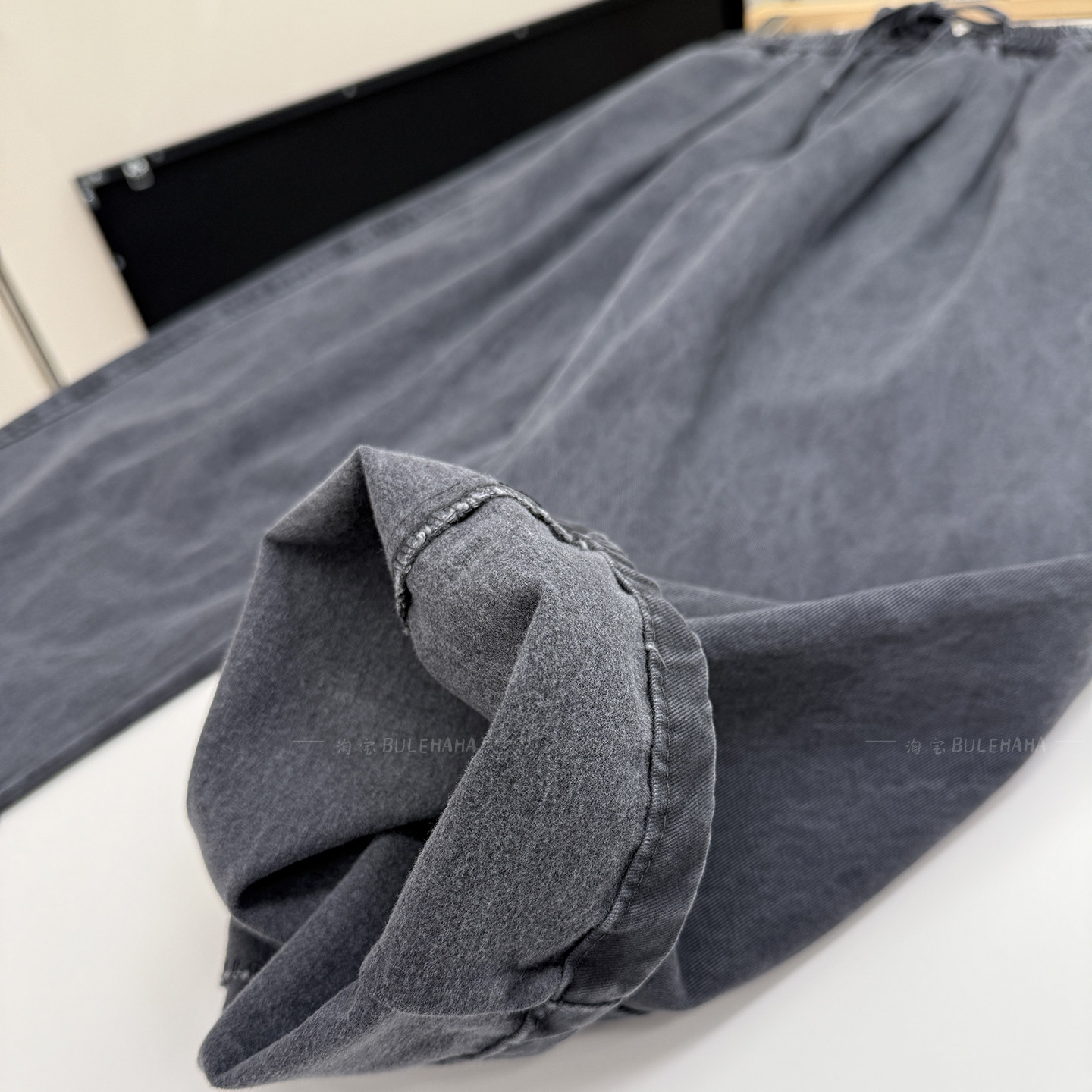 薄薄的磨毛拉绒 不冰凉 100%棉美式复古水洗宽松休闲裤男哈伦裤潮,淘宝优惠券,粉丝福利购,淘宝优惠卷