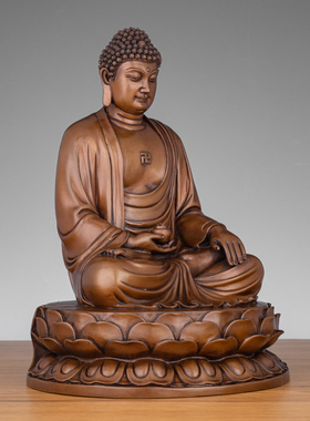 黄铜三宝佛佛像三世如来供奉摆件