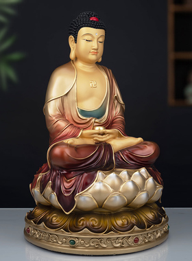 全铜释迦牟尼佛像家居供奉摆件