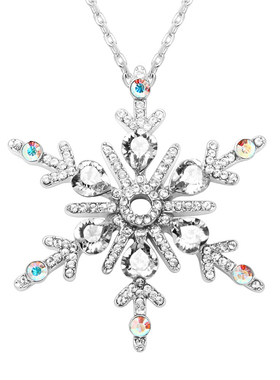 长款毛衣链星星雪花水晶项链韩版秋冬大衣配饰生日礼物送女友