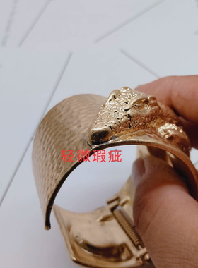 K296夸张质感时尚潮流气质名媛街拍几何中古宫廷创意金属手镯-女