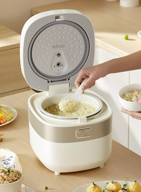 小熊电饭煲DFB-D40N1家用电饭锅4升杂粮大火力炫彩触控屏微压智能