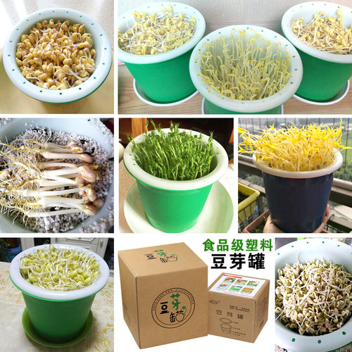 包邮大容量家用豆芽罐发芽桶麦饭石豆芽机豆芽菜种植桶绿豆黄豆芽 - 图2