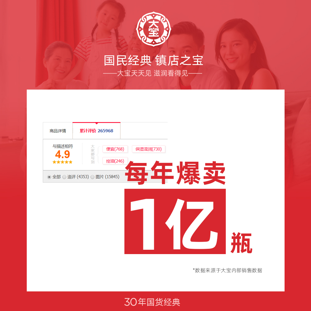 大宝官方旗舰店大宝sod蜜身体乳补水保湿素颜面霜男士乳液女生护肤品2