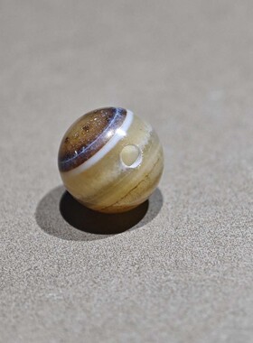 10MM天然蓝沁缠丝玛瑙眼珠子