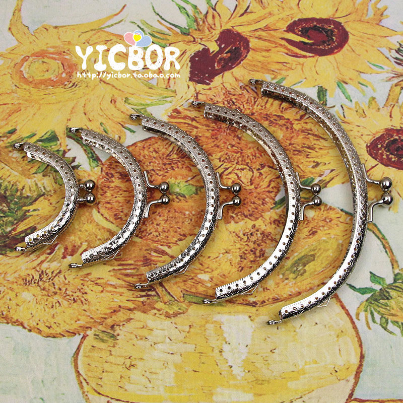 口金四 金色/银色/古铜半圆口金 复古压花 口金零钱包配件diy材料,淘宝优惠券,粉丝福利购,淘宝优惠卷