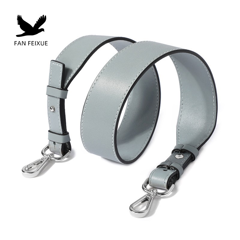 包带单买宽肩带可调节包包单肩带子配件替换真皮二层牛皮平纹黑色 - 图1