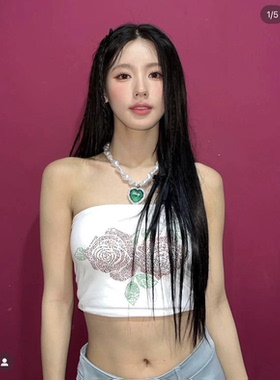 [官方授权]韩国HURJABOYACC蓝色爱心海洋之心宝石项链[现货秒发]