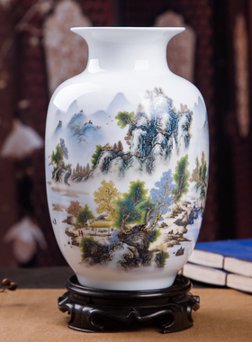 景德镇陶瓷器花瓶摆件小瓷瓶酒柜