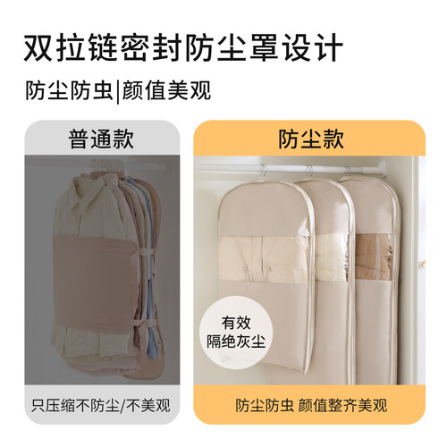 天纵羽绒服压缩防尘罩衣柜衣服防尘袋挂式家用透明衣物挂衣罩袋子 - 图3