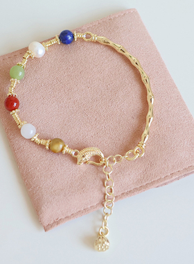 锦鲤造型多宝水晶手链好运招财