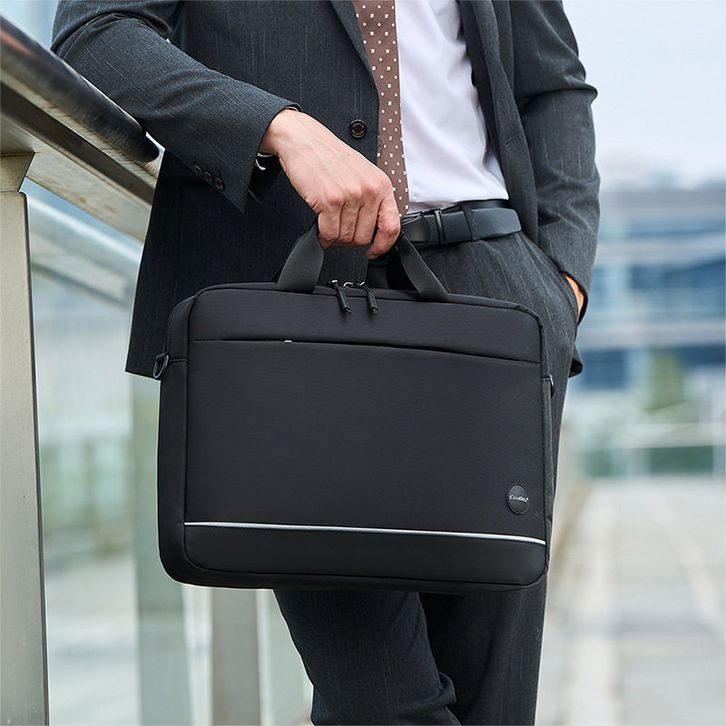 新款商务大容量男士手提电脑包15.6寸可套拉杆防水耐磨斜挎公文包,淘宝优惠券,粉丝福利购,淘宝优惠卷