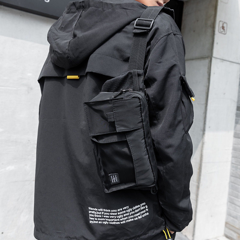 Trendy brand waist bag, crossbody bag, men's chest bag, casual shoulder bag, outdoor sports bag, dead fly bag, mobile phone bag, small bag, shoulder bag