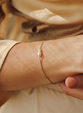 轻奢小众精致天然淡水珍珠手链