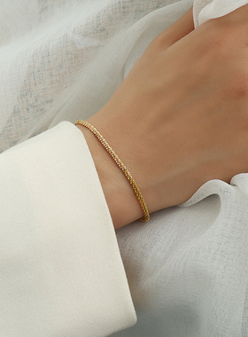 钛钢波光粼粼手链女ins小众