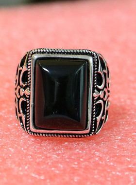 活口复古镶嵌蜜蜡玉石戒指空托