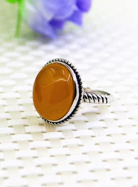 宏利戒指空托镶嵌纯银S925新款