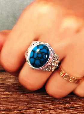 925纯银戒指空托戒托14*18