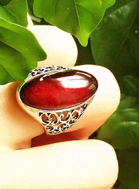 宏利定做纯银松石蜜蜡925戒托