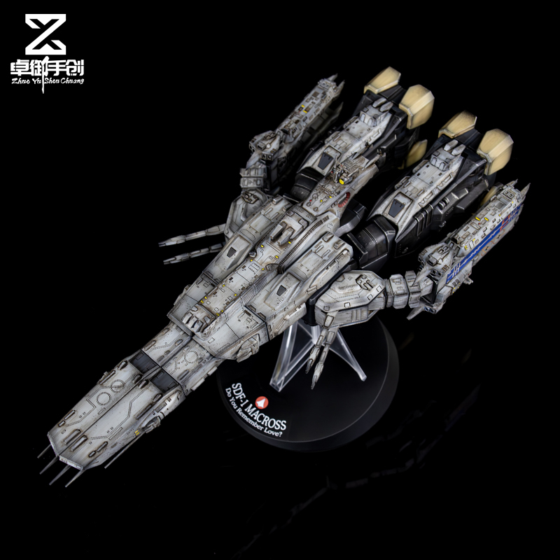 长谷川1/4000SDF-1 Macross太空堡垒 超时空要塞模型阴影旧化战损 - 图0