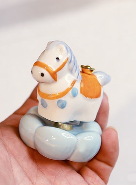 陶瓷马年时来运转车载摆件