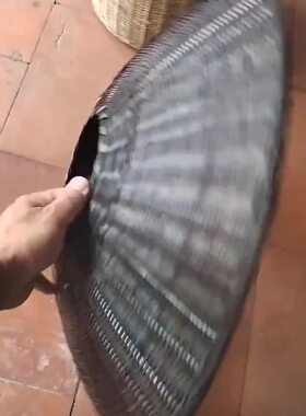 古装无孔古铜原色黑色大侠斗笠帽道具箬笠日式斗笠横店拍戏道具帽
