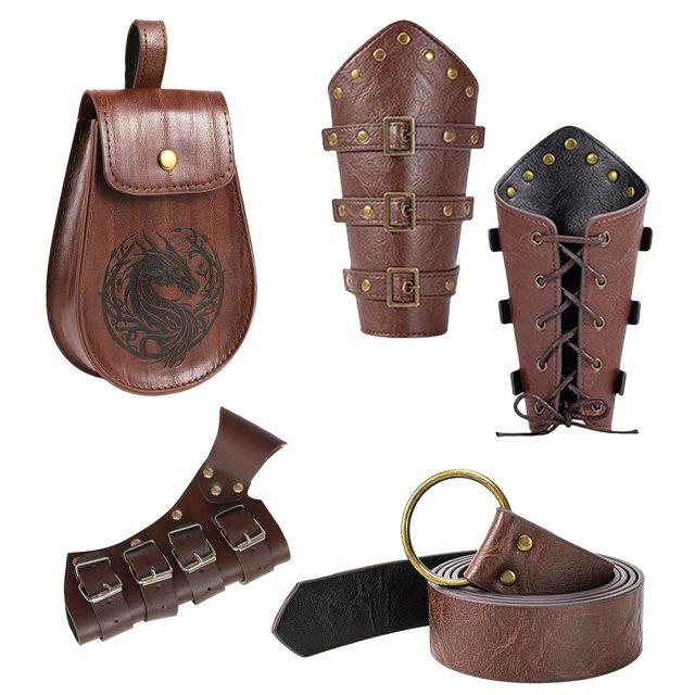 Cross-border medieval Viking style warrior retro outdoor fencing leather PU leather sword sheath wish Japanese buckle scabbard
