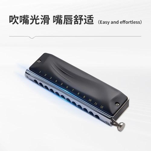JDR嘉德瑞半音阶口琴 GM-0648 初学推荐包邮送教程视频成人口琴 - 图2