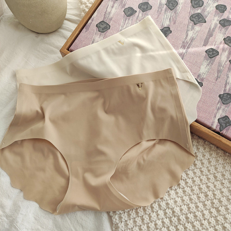 裸感冰丝面膜内裤女士透气无痕3D蜜桃臀简约纯色中腰三角裤薄款夏,淘宝优惠券,粉丝福利购,淘宝优惠卷