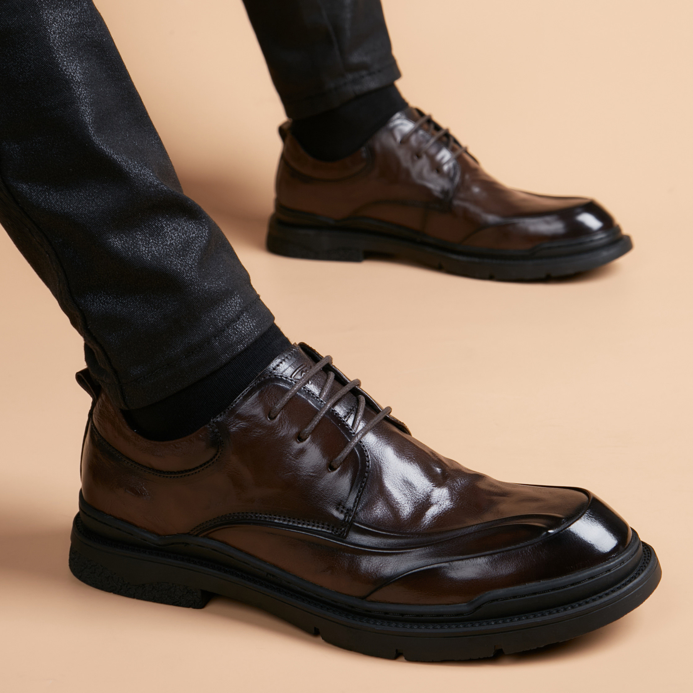 头层牛皮男士皮鞋真皮英伦休闲结婚新郎鞋增高商务正装高端德比鞋,淘宝优惠券,粉丝福利购,淘宝优惠卷