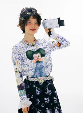 三只小熊喷漆串珠彩色可爱五角星项链新品