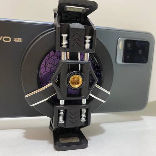 适用手机磁吸散热器夹子背夹万能夹子P5散热器背夹不伤手机直播架 - 图1