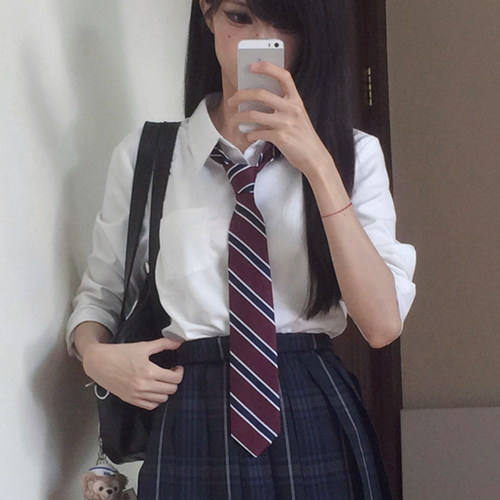 花千猪JK 提花领带 JK/DK制服条纹领带日系校供感基础款百搭配饰 - 图0