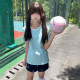 Huaqianzhu Original Xiaoyuexia Sportswear JK Uniform Round Neck Gym Suit College Style Sports and Leisure Suit