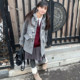 Huaqianzhu original Ononaka coat, college style jk uniform short multi-color hooded horn button coat