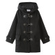 Huaqianzhujk hooded horn button coat