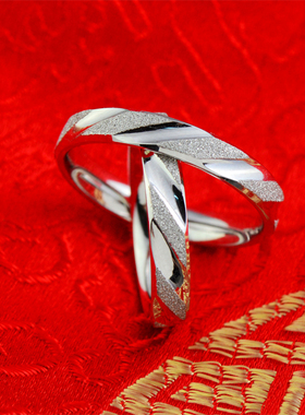 纯银戒指女磨砂简约轻奢小众精致