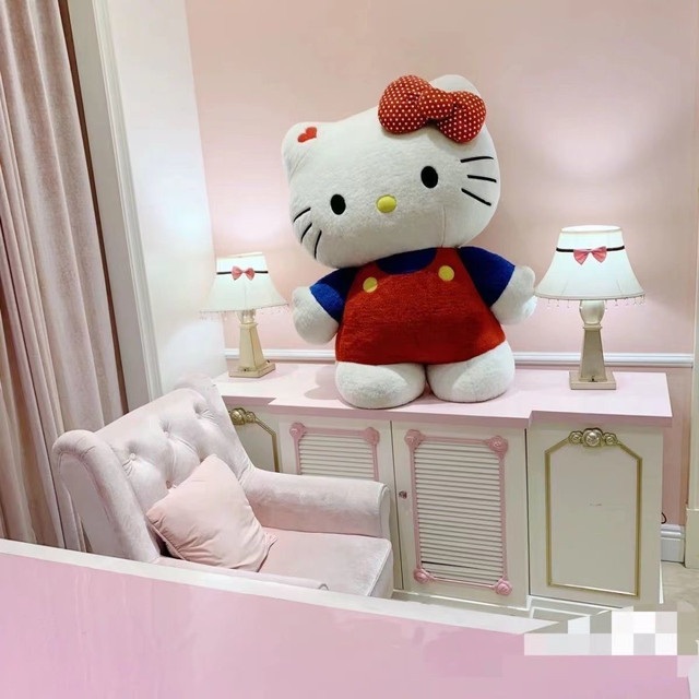 Cute KT cat plush toys Katie cat doll pillows for girls birthday gifts dolls sleeping with Valentine's Day